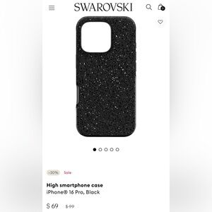 Swarovski Glittering Black iPhone 16 Pro Case